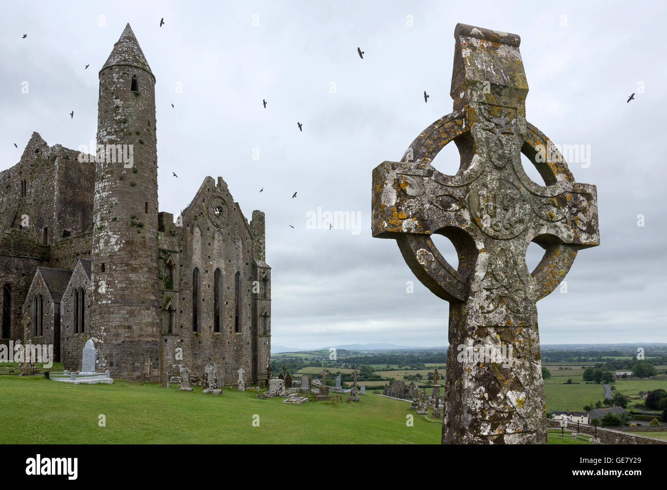 La Rocca di Cashel - Contea di Tipperary in Repubblica di Irlanda Foto Stock