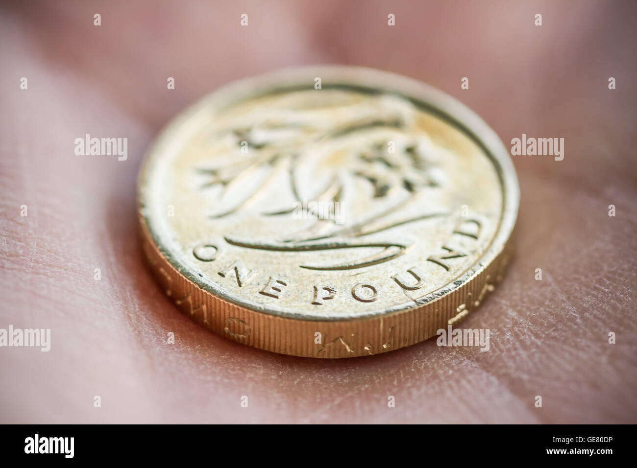British £1 libbra di moneta valuta sterlina Foto Stock