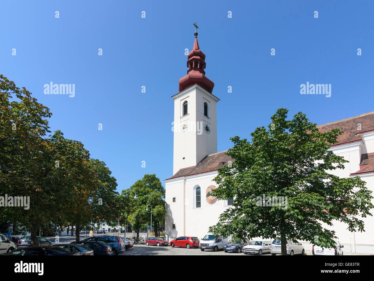 Wien, Vienna: chiesa di San Pietro e Paolo a Kaiserebersdorf, Austria, Wien, 11. Foto Stock