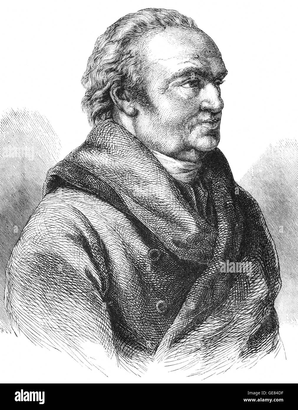 Frederick William Herschel, (1738 - 1822) era un astronomo britannico e compositore di origine tedesca. Ha costruito il suo primo grande telescopio nel 1774, dopo di che ha trascorso nove anni di effettuare indagini del cielo; il potere risolutivo dei telescopi Herschel ha rivelato che le nebulose in Messier catalogo sono state grappoli di stelle. Foto Stock