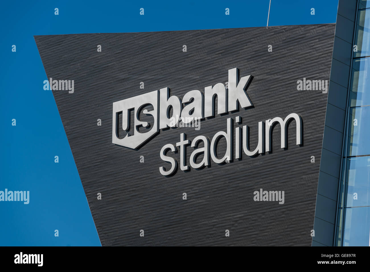 US Bank Stadium segno Foto Stock