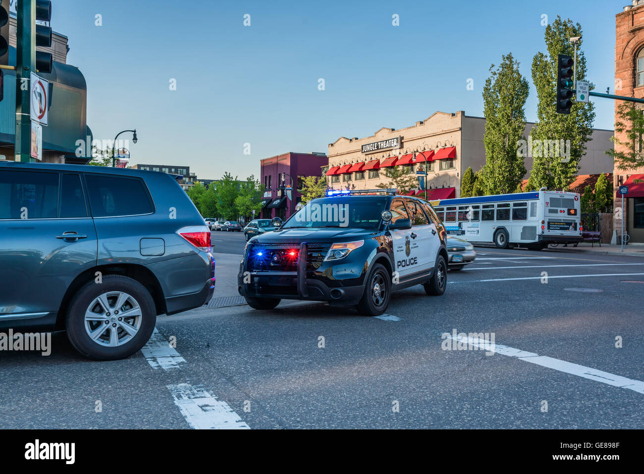 Minneapolis squadra di polizia auto Foto Stock