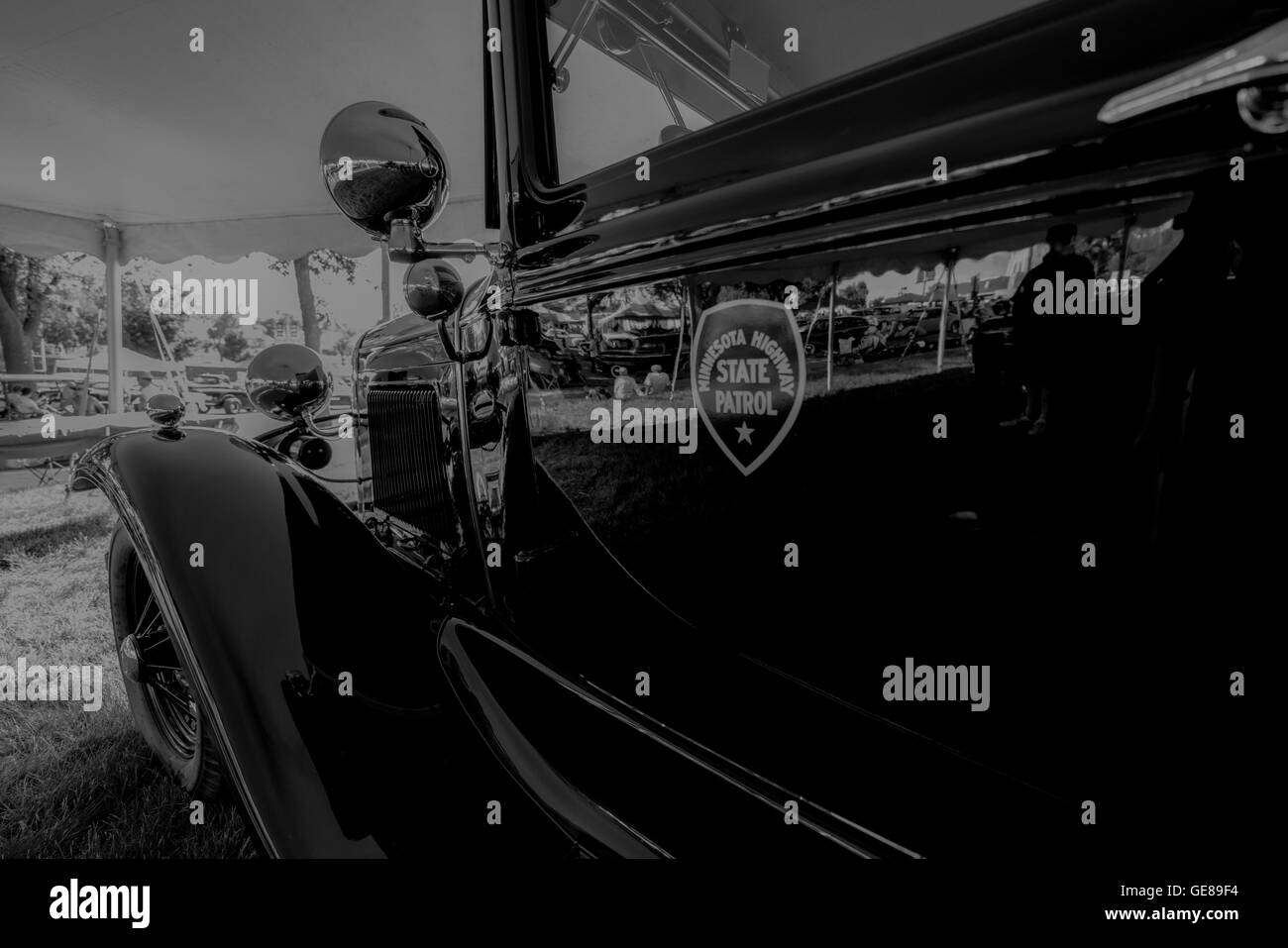 Negli anni trenta dello Stato del Minnesota Squad Trooper auto della polizia - Ford Foto Stock