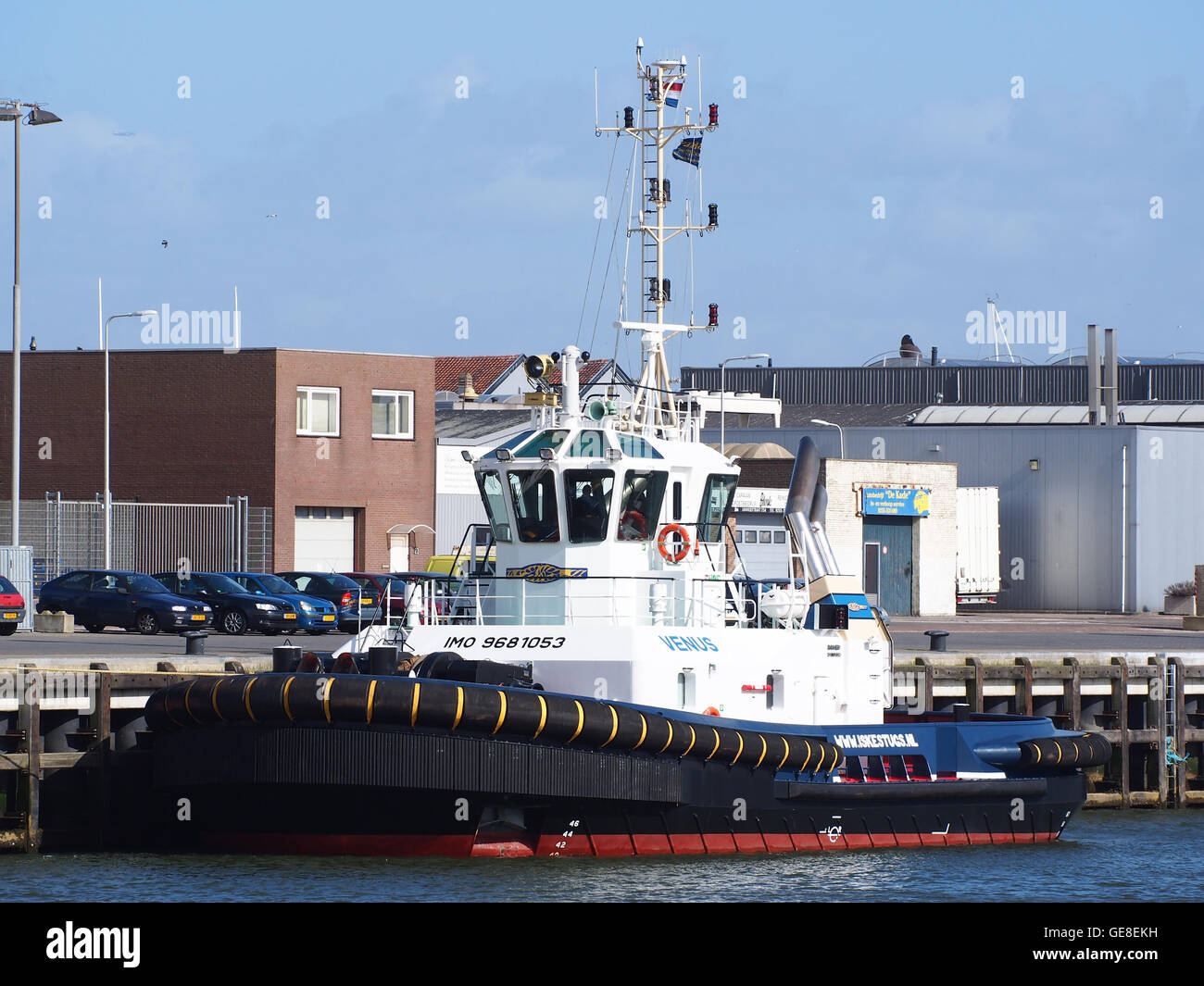La nave "Venus" (IMO 9681053), costruita nel 2015, è ormeggiata al porto di Amsterdam a IJmuiden. La nave è una nave da crociera di lusso che viaggia per il mare, fornendo servizi e servizi per i passeggeri di fascia alta. Foto Stock