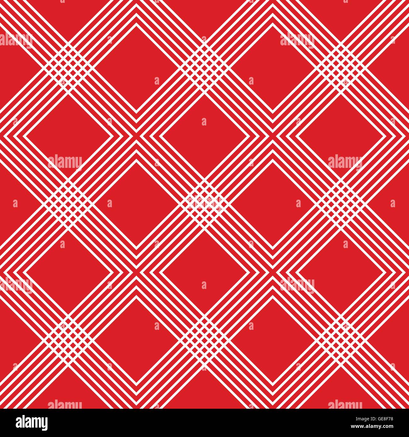 Il minimo motivo geometrico con linee che si intersecano formando interlaced X, forme a croce. Colorata X, croce, tartan pattern. Illustrazione Vettoriale