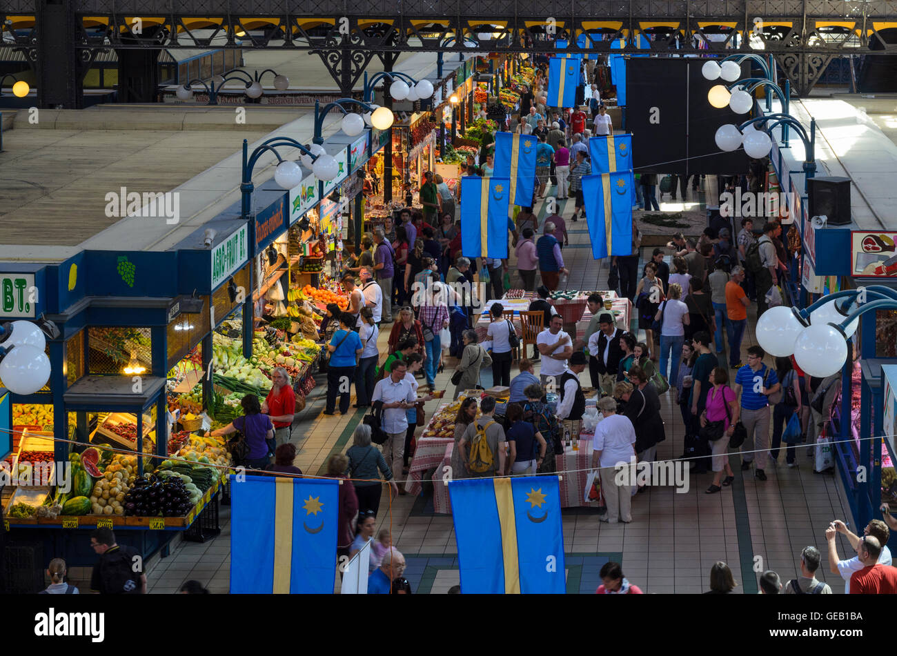 Budapest: Mercato Centrale, shop, negozi, Ungheria, Budapest, Foto Stock