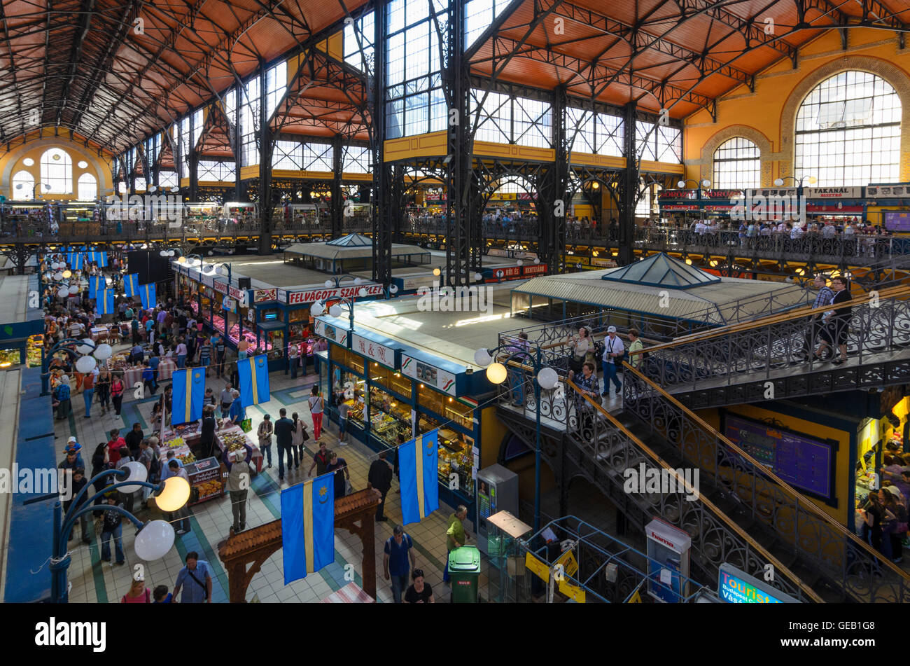 Budapest: Mercato Centrale, shop, negozi, Ungheria, Budapest, Foto Stock