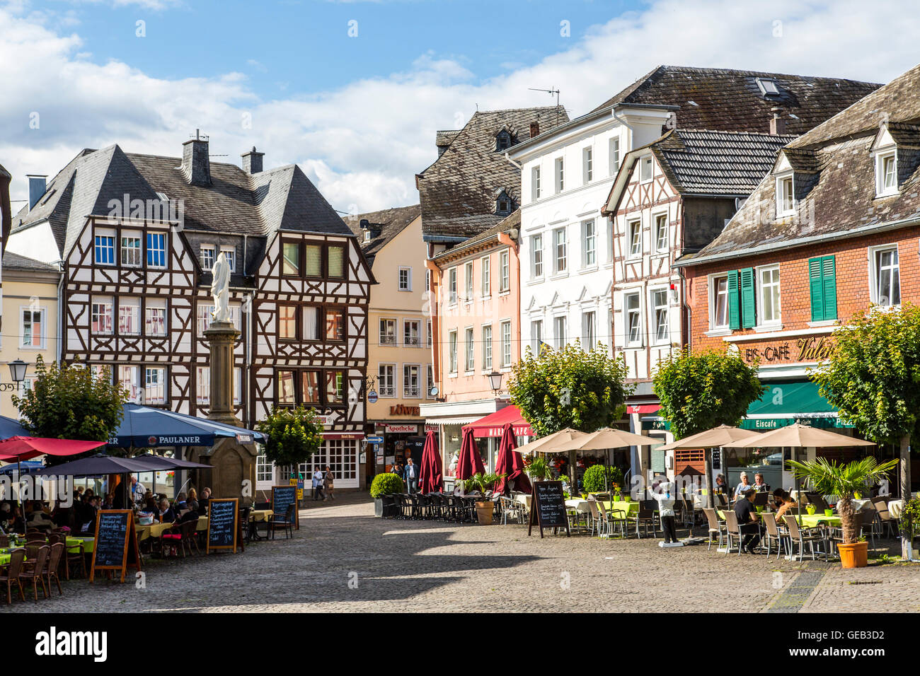 Il centro storico di Linz, nella valle del Reno, Germania, Foto Stock