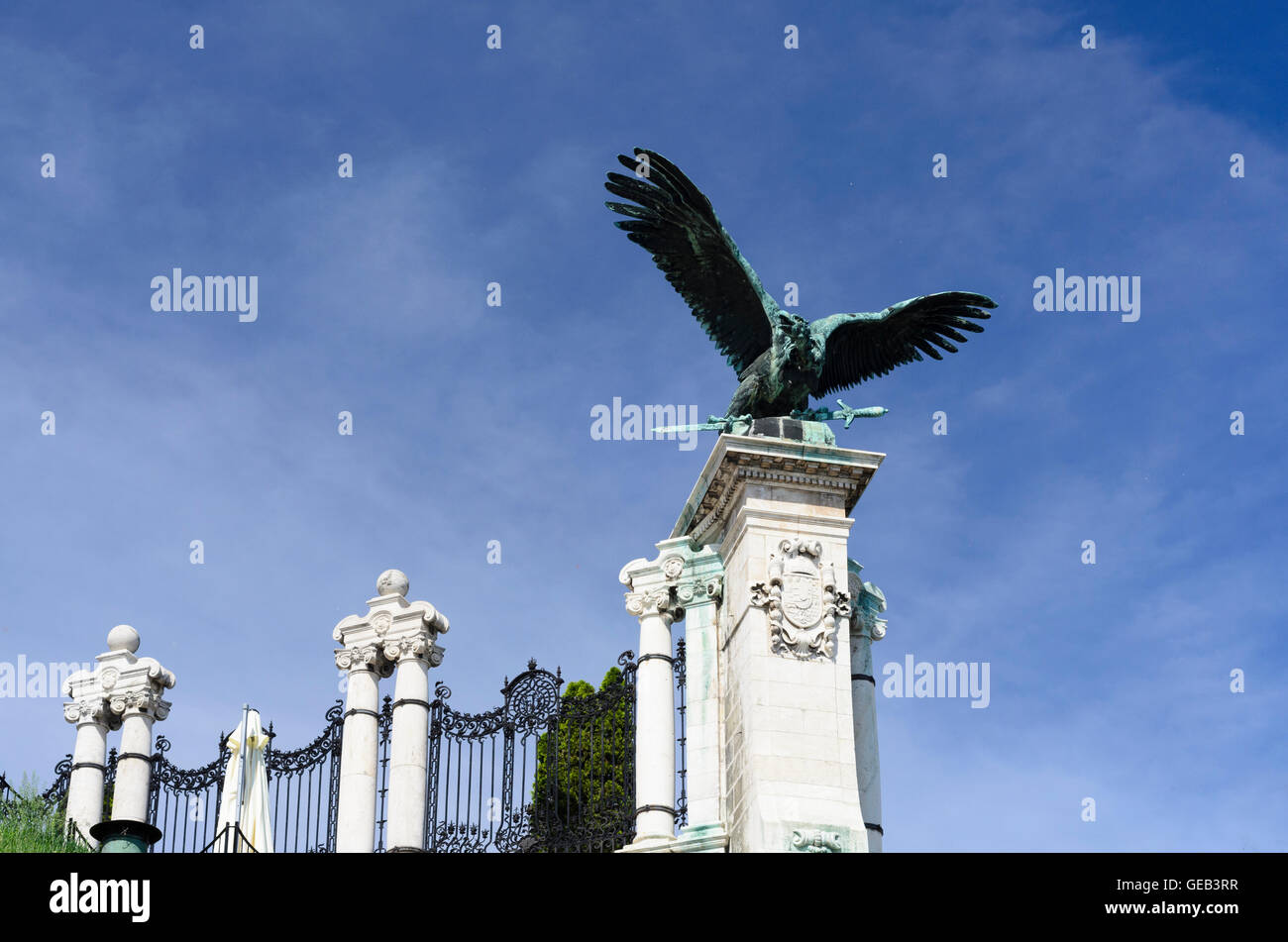 Budapest: Turul uccello come nazionale ungherese di uccello, Ungheria, Budapest, Foto Stock