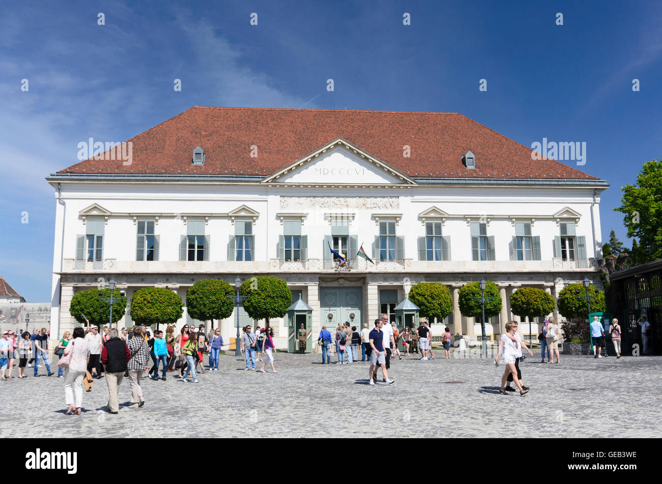 Budapest: Sandor Palace , la sede del presidente, Ungheria, Budapest, Foto Stock