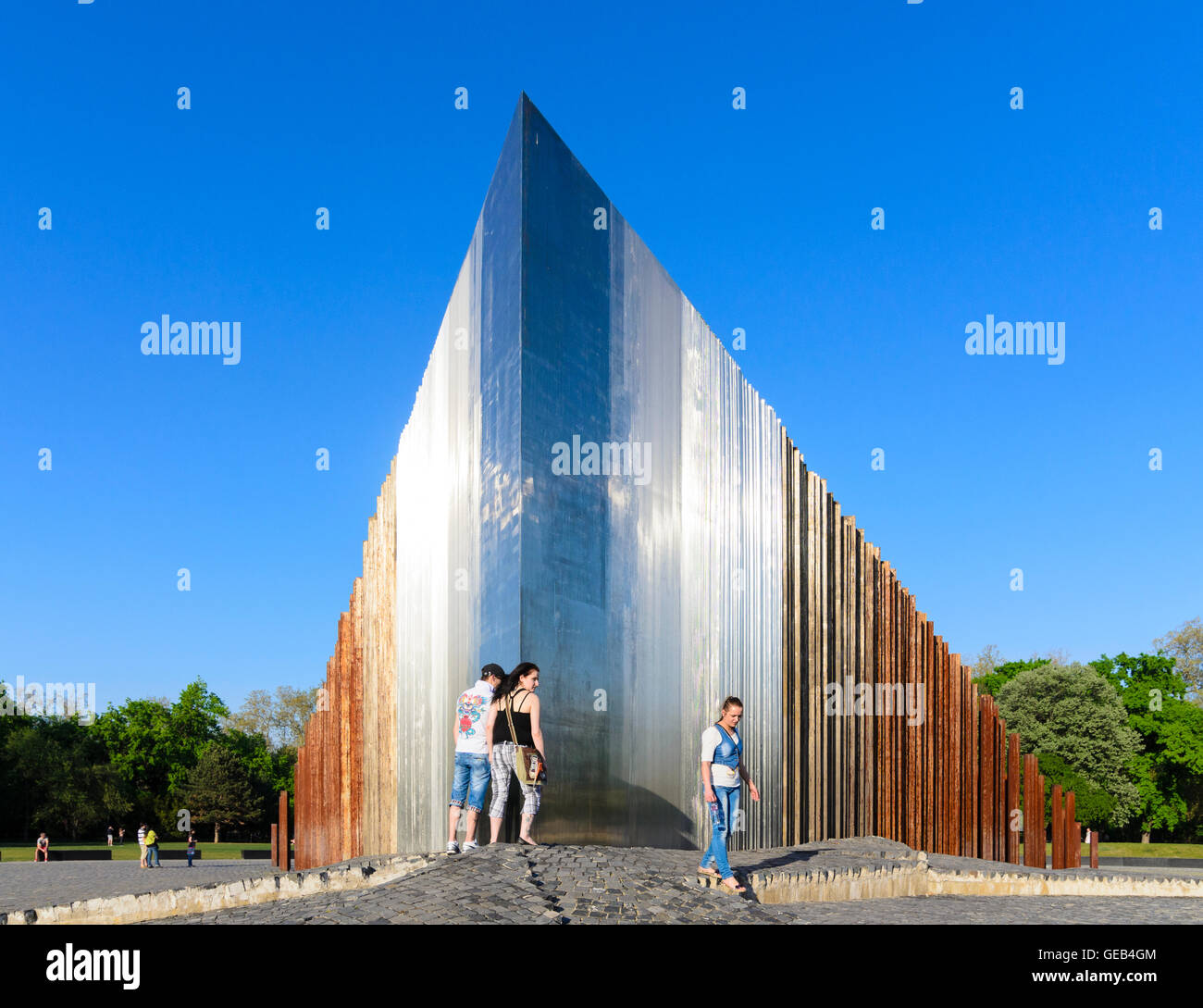 Budapest: monumento della Rivoluzione 1989, Ungheria, Budapest, Foto Stock