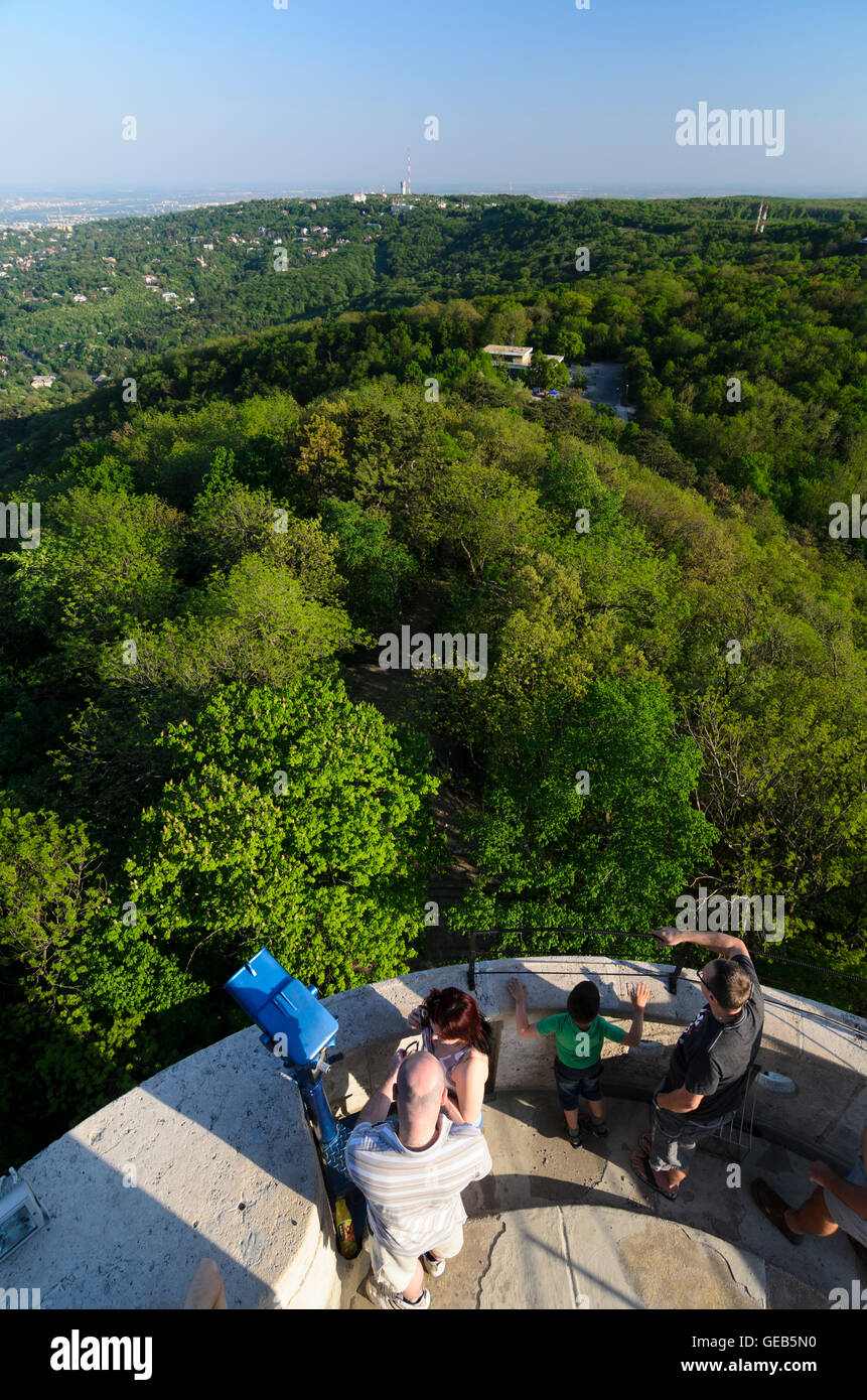 Budapest: Janos - hegy ( John's Hill ), guarda da Elisabetta La Torre per le colline di Buda e Budapest, Ungheria, Budapest, Foto Stock