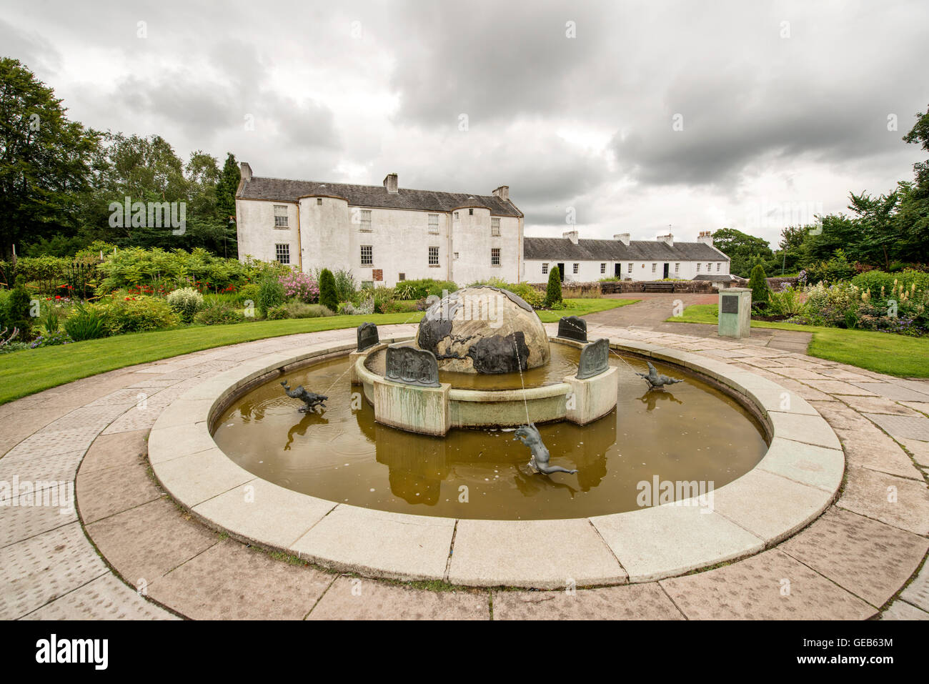 Riga di navetta, il luogo di nascita di explorer David Livingstone al David Livingstone Centre e Museo di Blantyre, Scozia Foto Stock