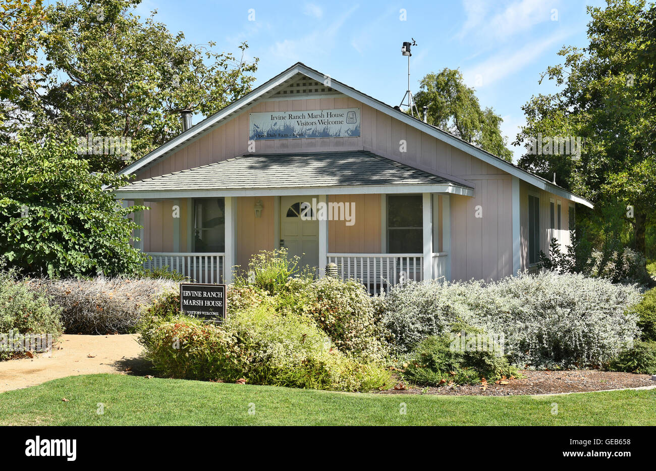 IRVINE, CA - luglio 9, 2016: Marsh House. Uno dei tre restaurate abitazioni storiche che sono parte di Irvine Ranch distretto di acqua, Foto Stock