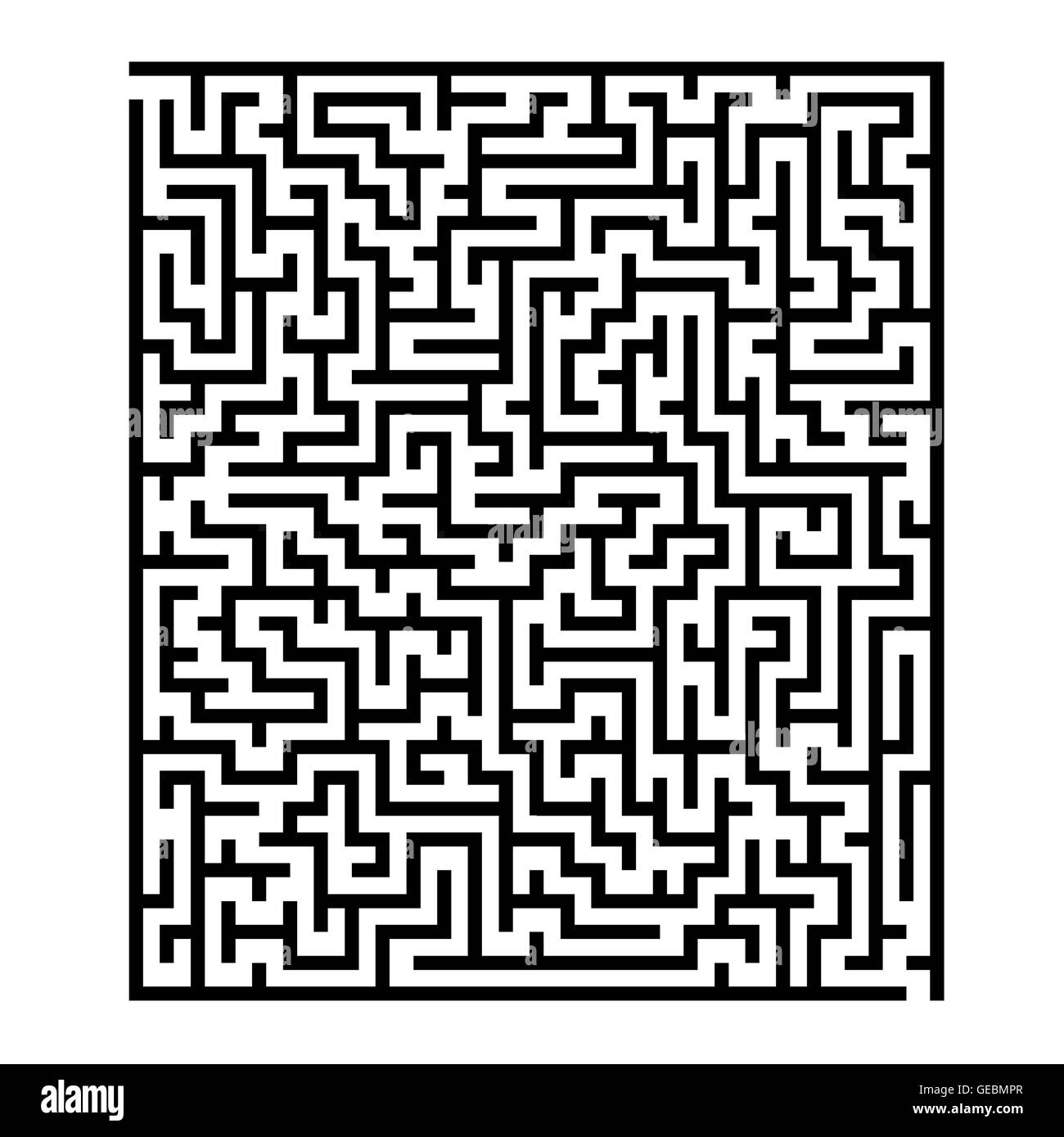 Labirinto isolato su sfondo bianco. Kids labirinto. 3d'illustrazione. Foto Stock
