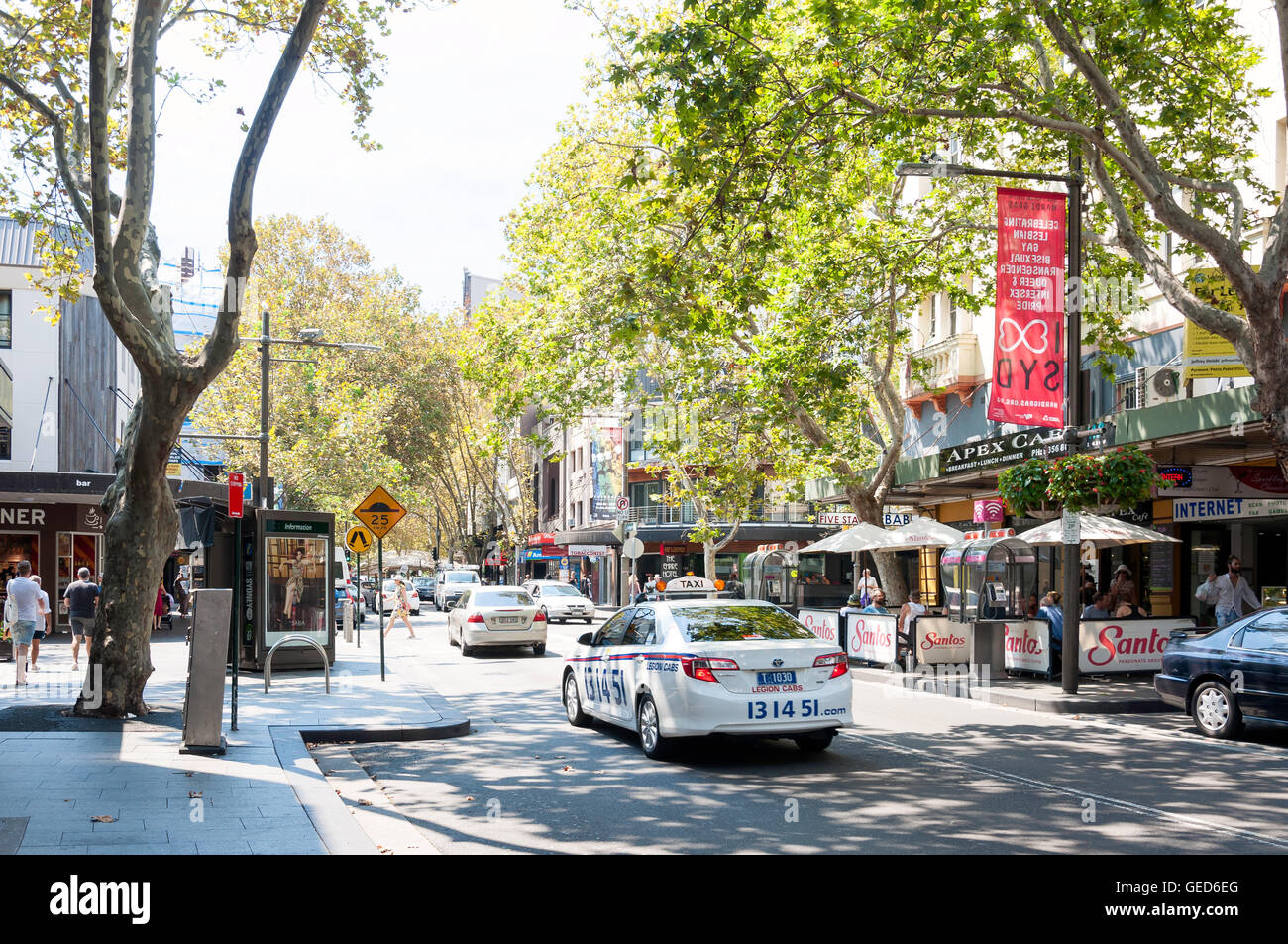 Darlinghurst Road, Kings Cross, Sydney, Nuovo Galles del Sud, Australia Foto Stock