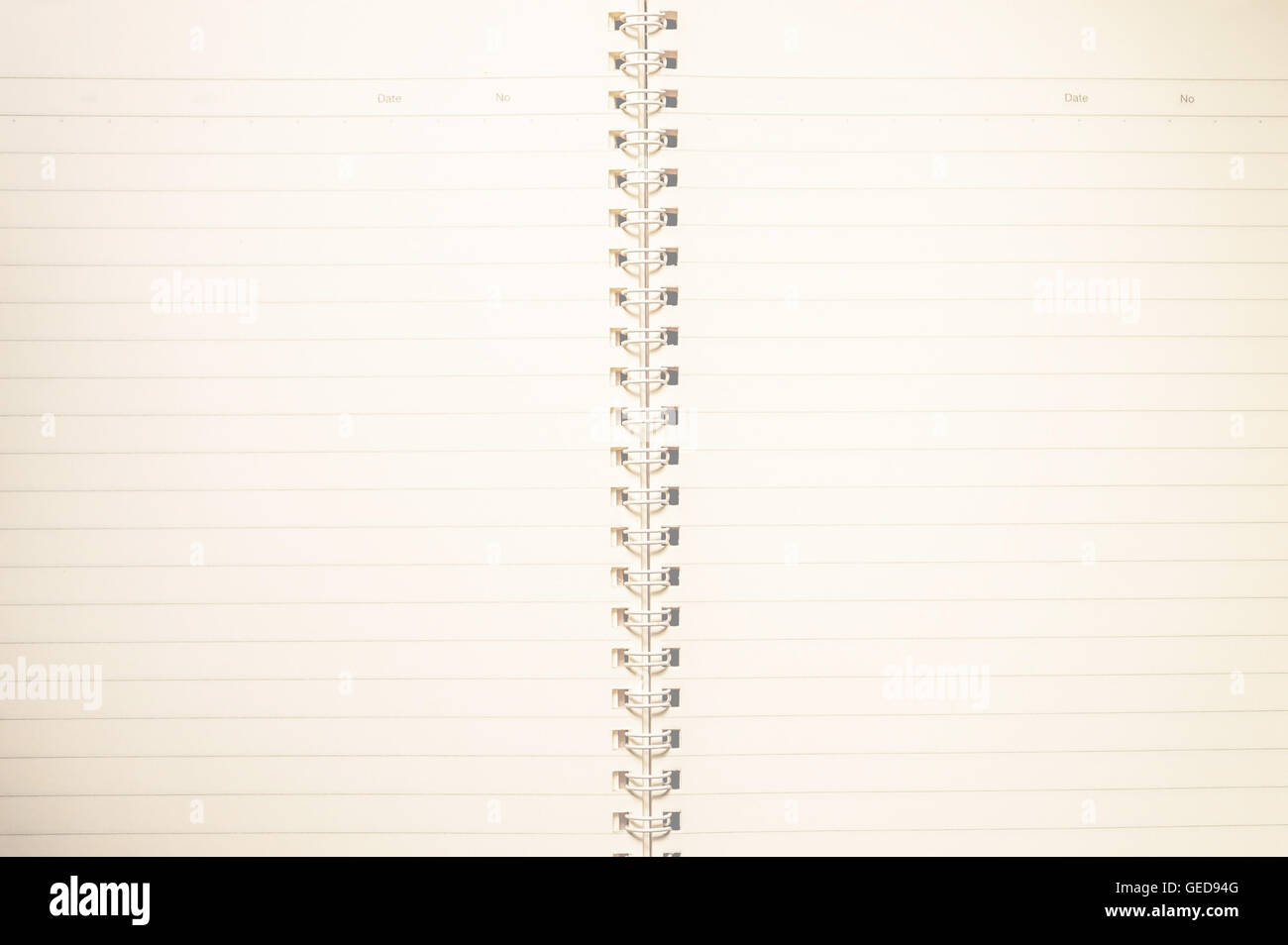 Nota prenota pagina vuota Foto Stock