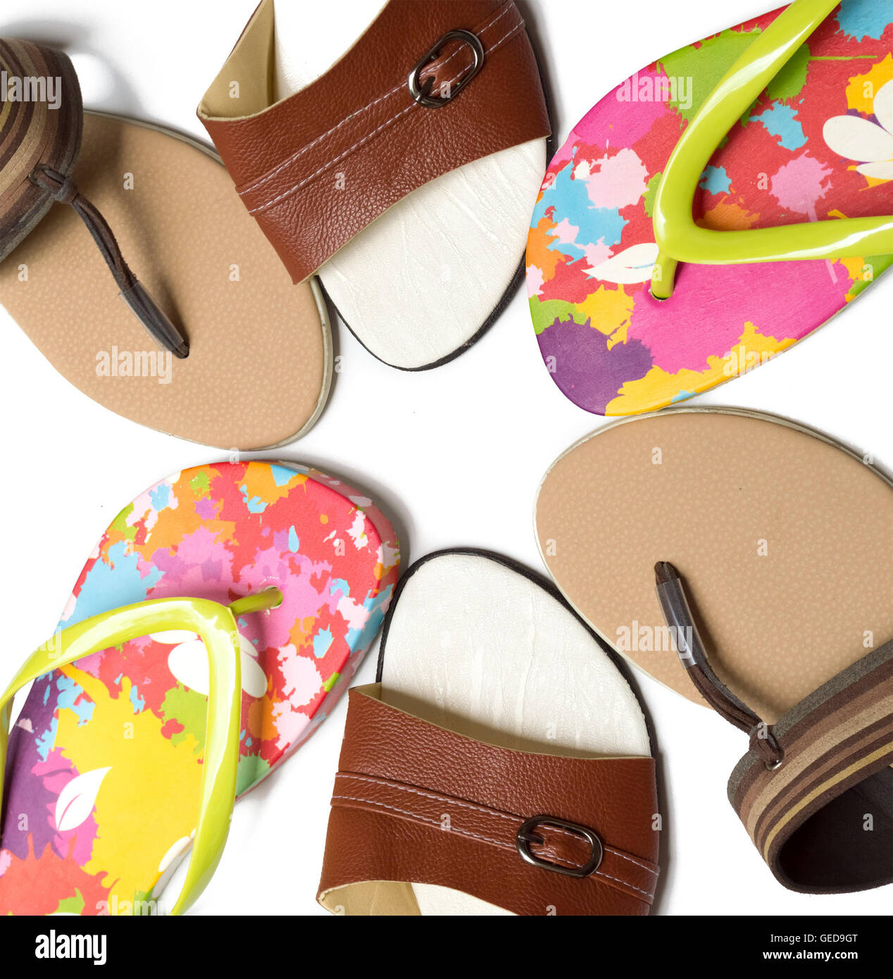 Pantofole di estate Foto Stock