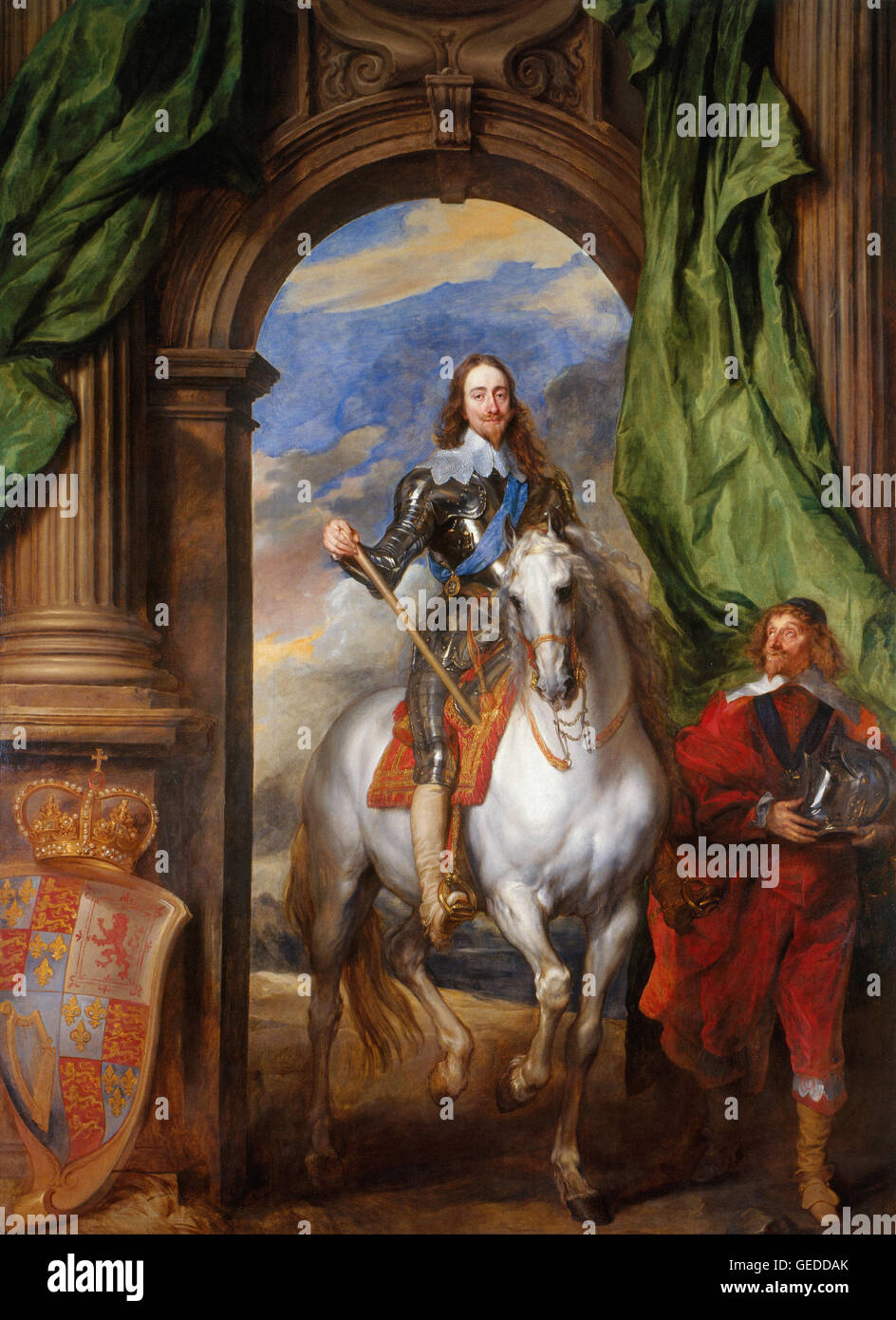 Anthony van Dyck - Charles I (1600-49) con M. de St Antoine Foto Stock