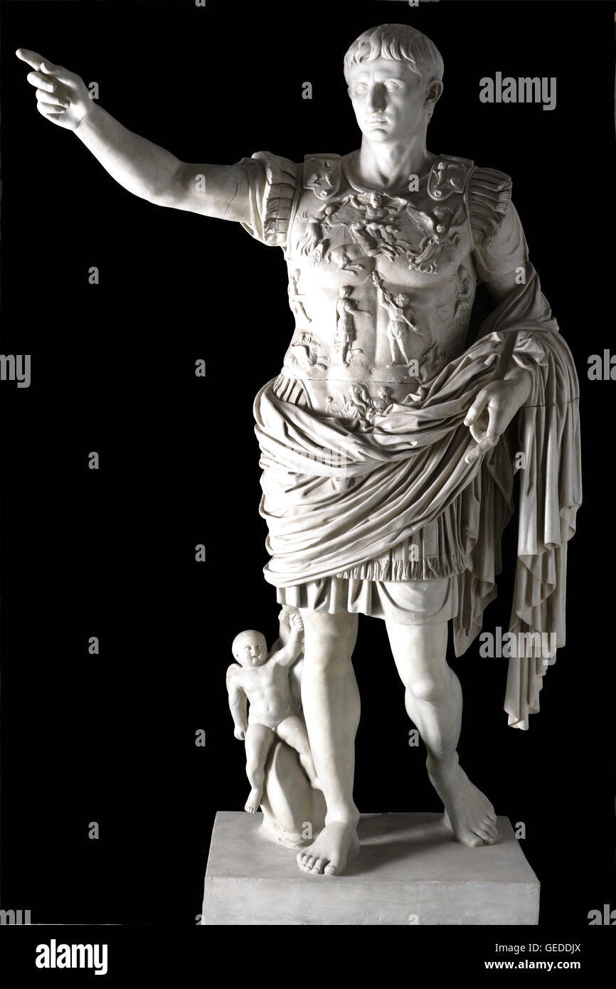 Augusto di Prima Porta, 1° secolo, scultura Foto stock - Alamy