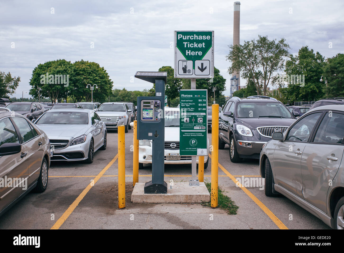I biglietti per il parcheggio macchina Toronto Foto Stock