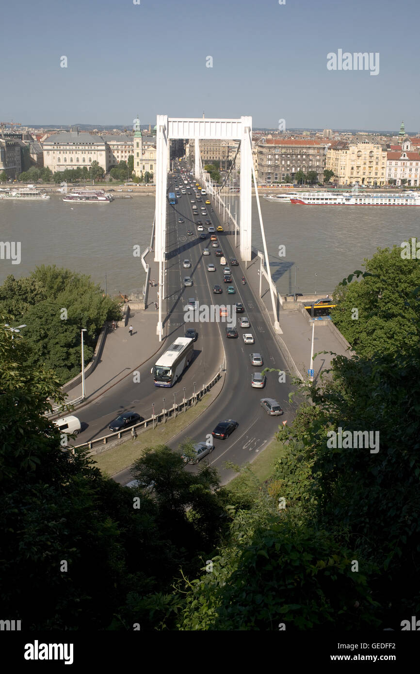 Il ponte Elisabetta e di approccio Foto Stock