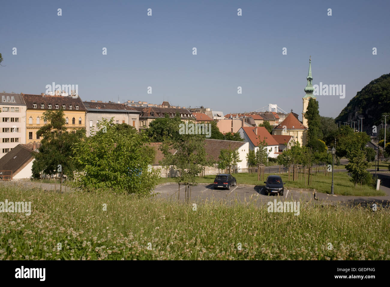 La pendenza inferiore a sud est di castle hill Foto Stock