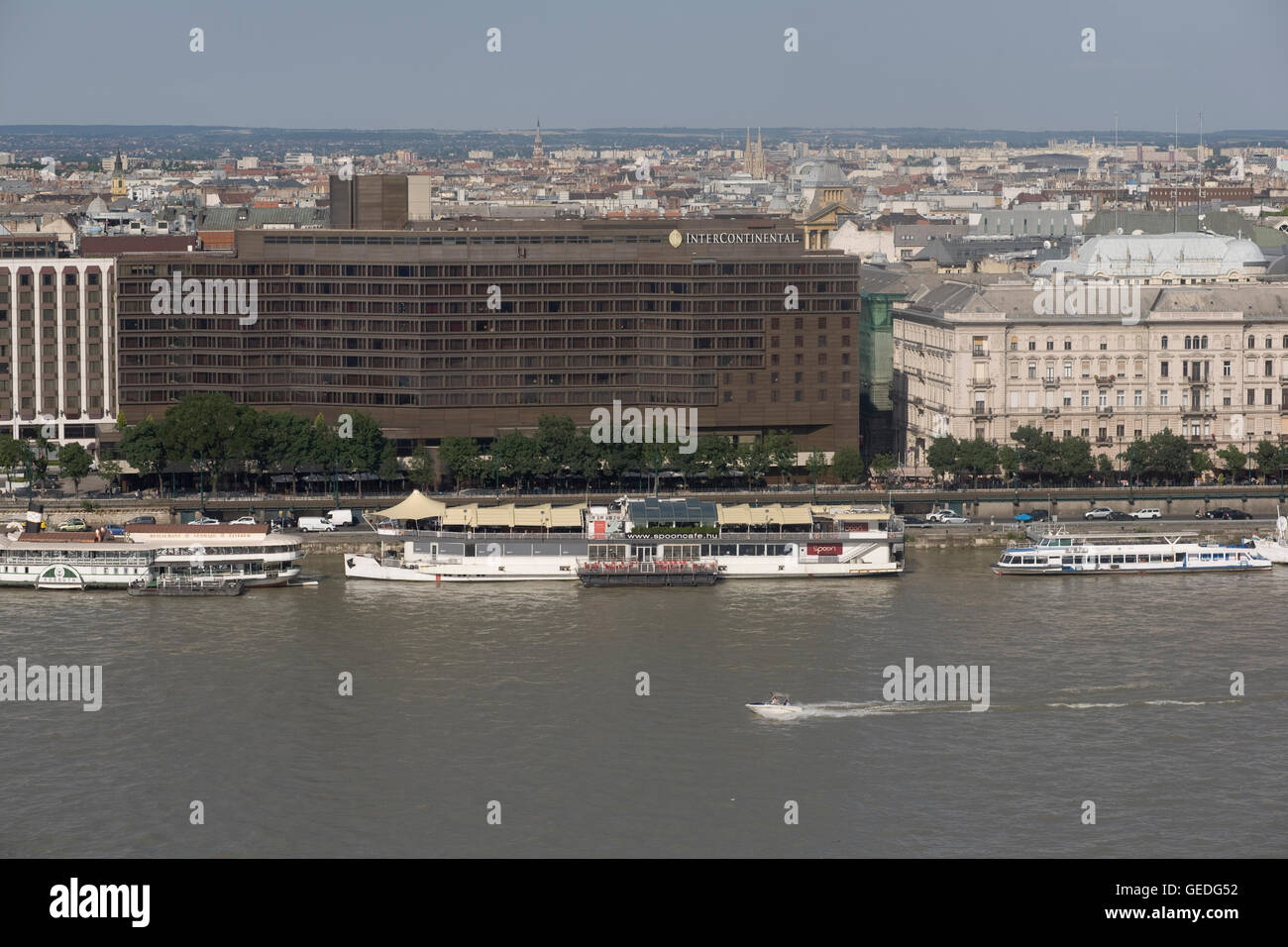 Intercontinental Hotel a floating Spoon Cafe Foto Stock