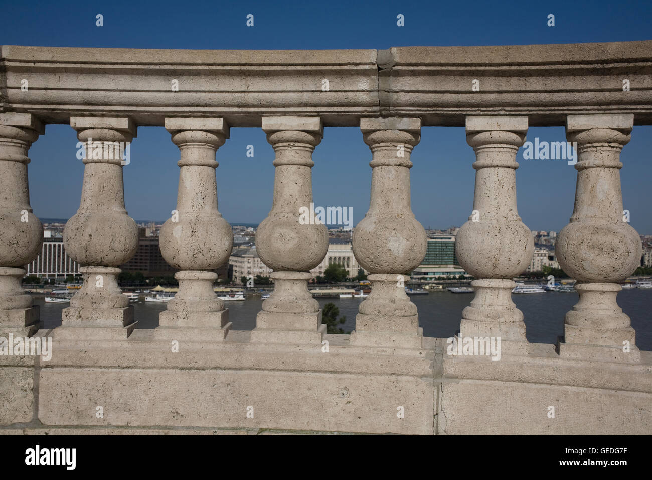 Balaustra sulla collina del castello vicino Palazzo Reale (Galleria Nazionale Ungherese) Foto Stock