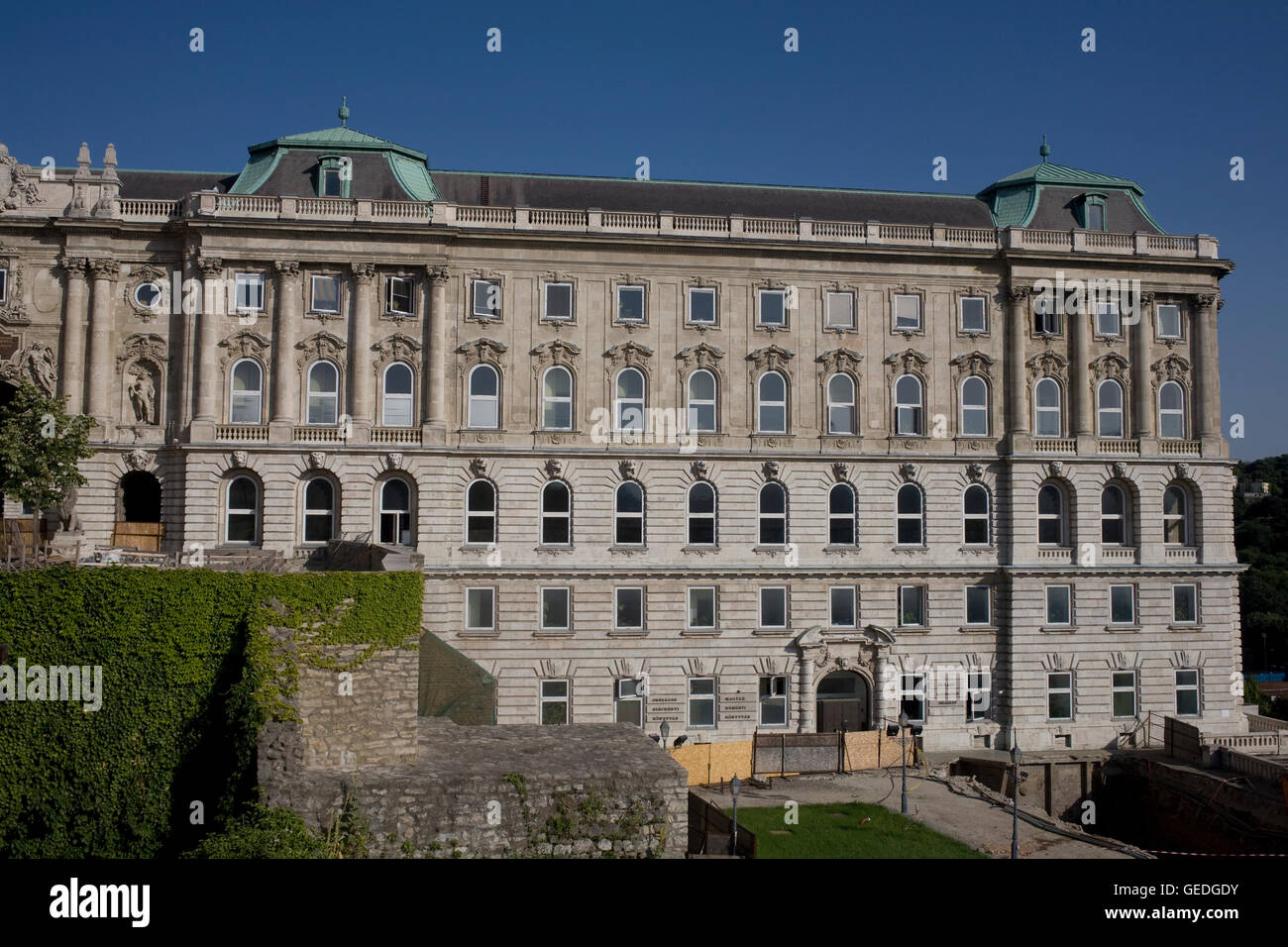 Szechenyi nazionale biblioteca nel Palazzo Reale sulla collina del castello Foto Stock