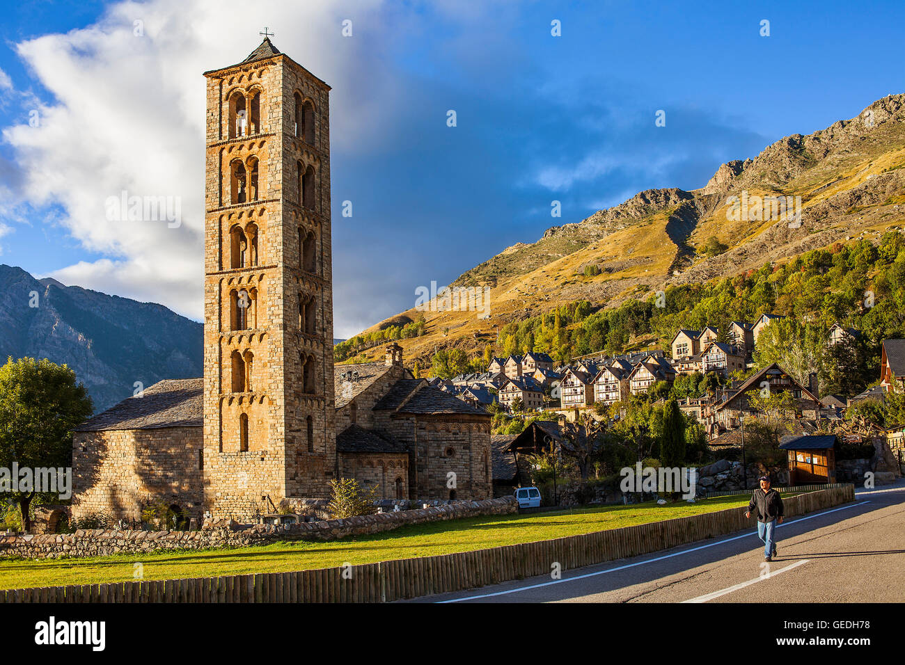 Sant Climent, Taüll. Boí valley. Provincia di Lleida. La Catalogna. Spagna Foto Stock