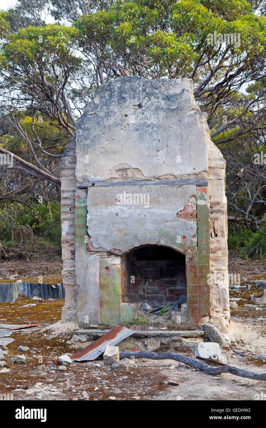 Costruzione di rovine nella Inneston all'interno del Parco Nazionale di Innes Foto Stock