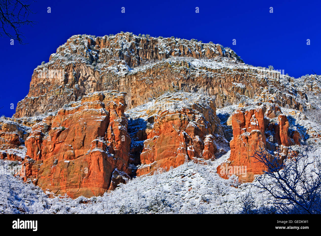 Geografia / viaggi, USA, Arizona, Sedona, Slide Rock State Park, a Sedona, in Arizona, Oak Creek Canyon, No-Exclusive-uso Foto Stock