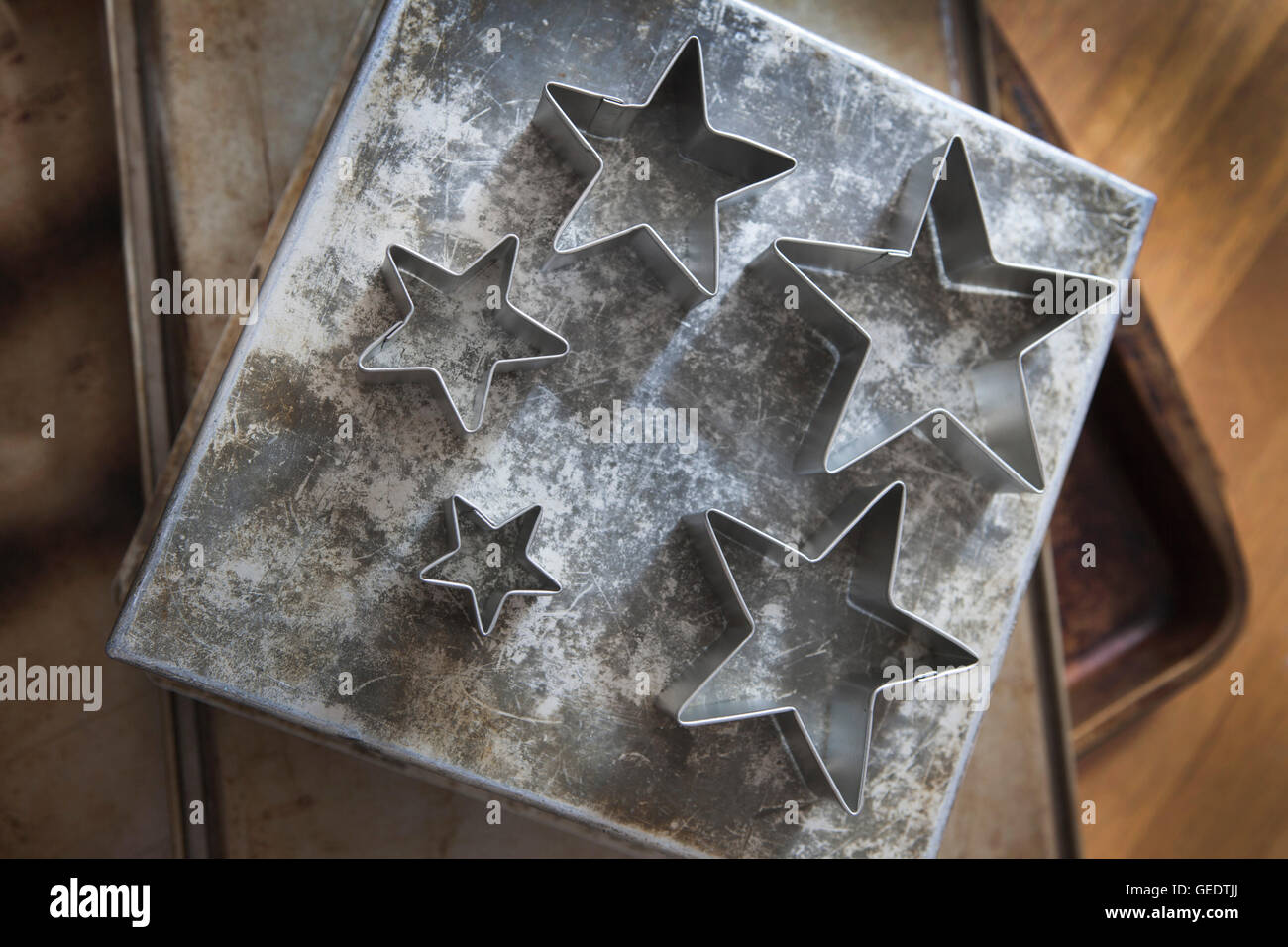 Star Cookie Cutters Foto Stock