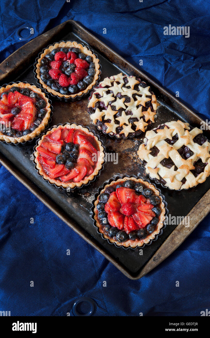 Mini Crostate di frutta Foto Stock