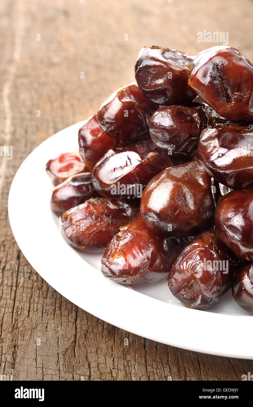 Primo piano il dolce di datteri secchi Frutta Foto Stock