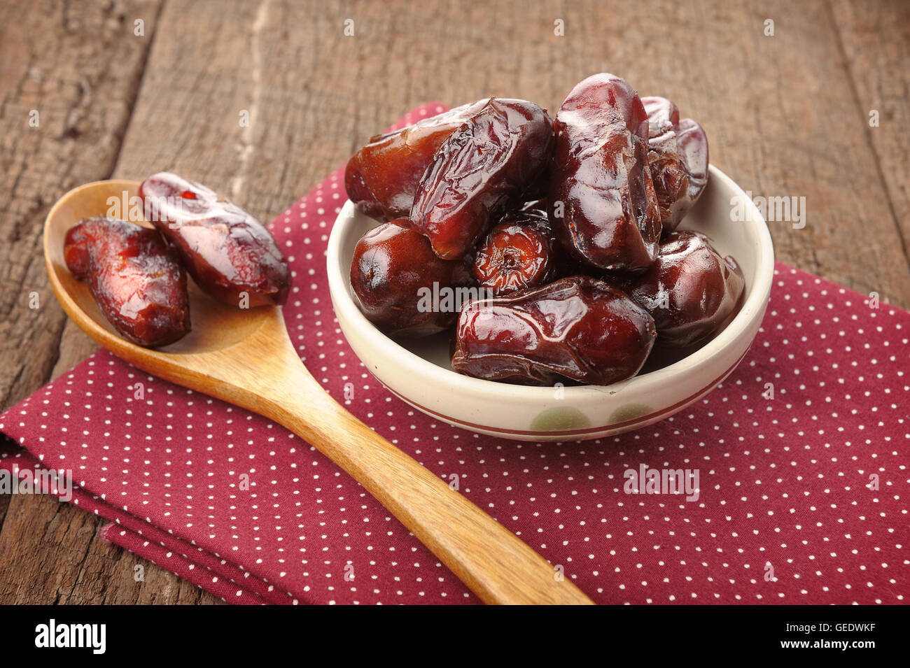 Primo piano il dolce di datteri secchi Frutta Foto Stock