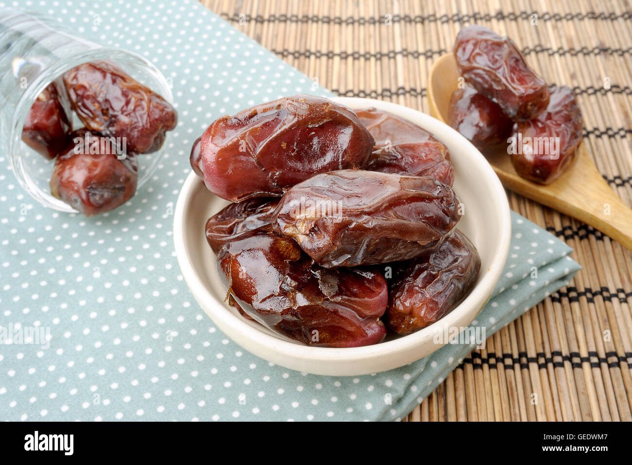 Primo piano il dolce di datteri secchi Frutta Foto Stock
