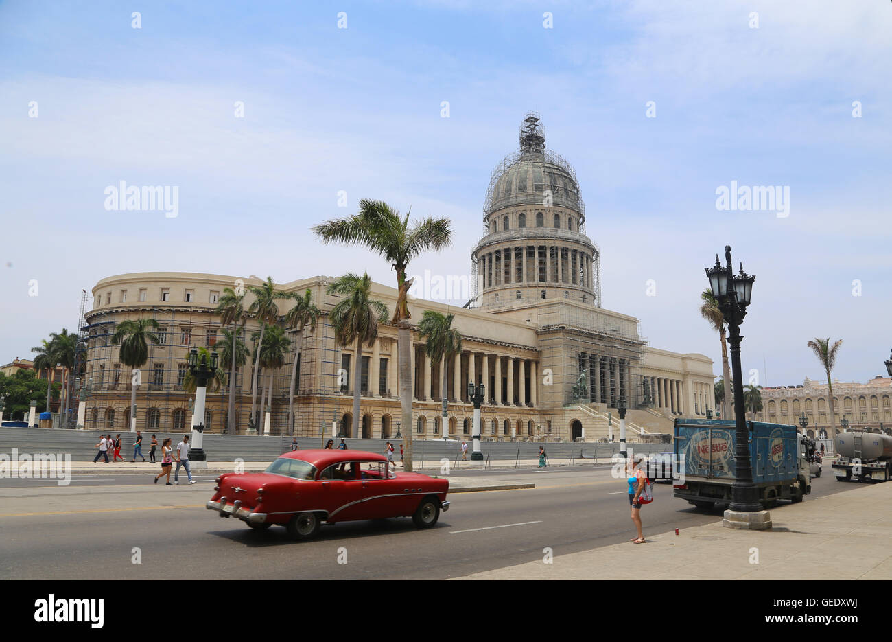 Capitolio o nazionale della Capitol Building a l'Avana, Cuba, 2016 Foto Stock