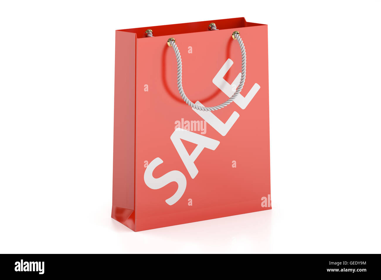 Shopping bag, il concetto di vendita. 3D rendering isolati su sfondo bianco Foto Stock