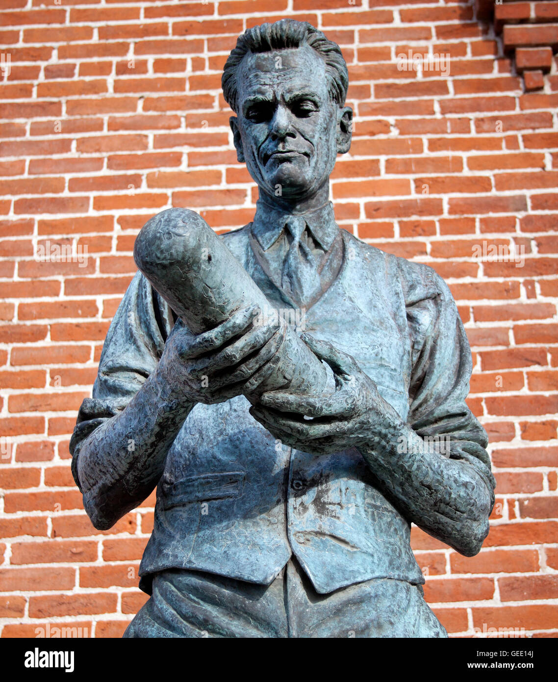 Statua di Philo Farnsworth il padre della televisione nato a Beaver nello Utah Foto Stock
