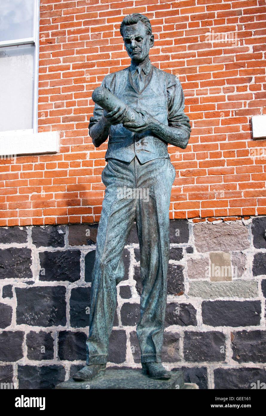 Statua di Philo Farnsworth il padre della televisione nato a Beaver nello Utah Foto Stock