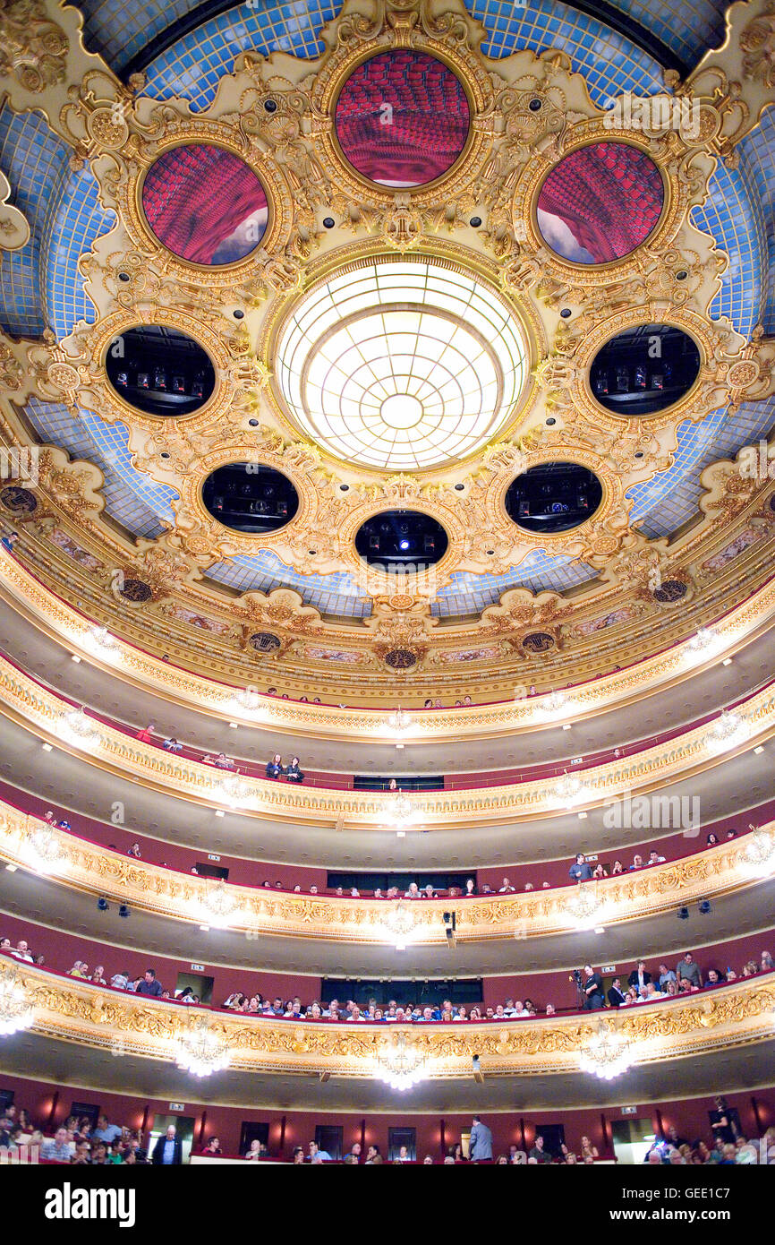 Gran Teatre del Liceu opera house, La Rambla, Ciutat Vella, Barcelona, Spagna Foto Stock