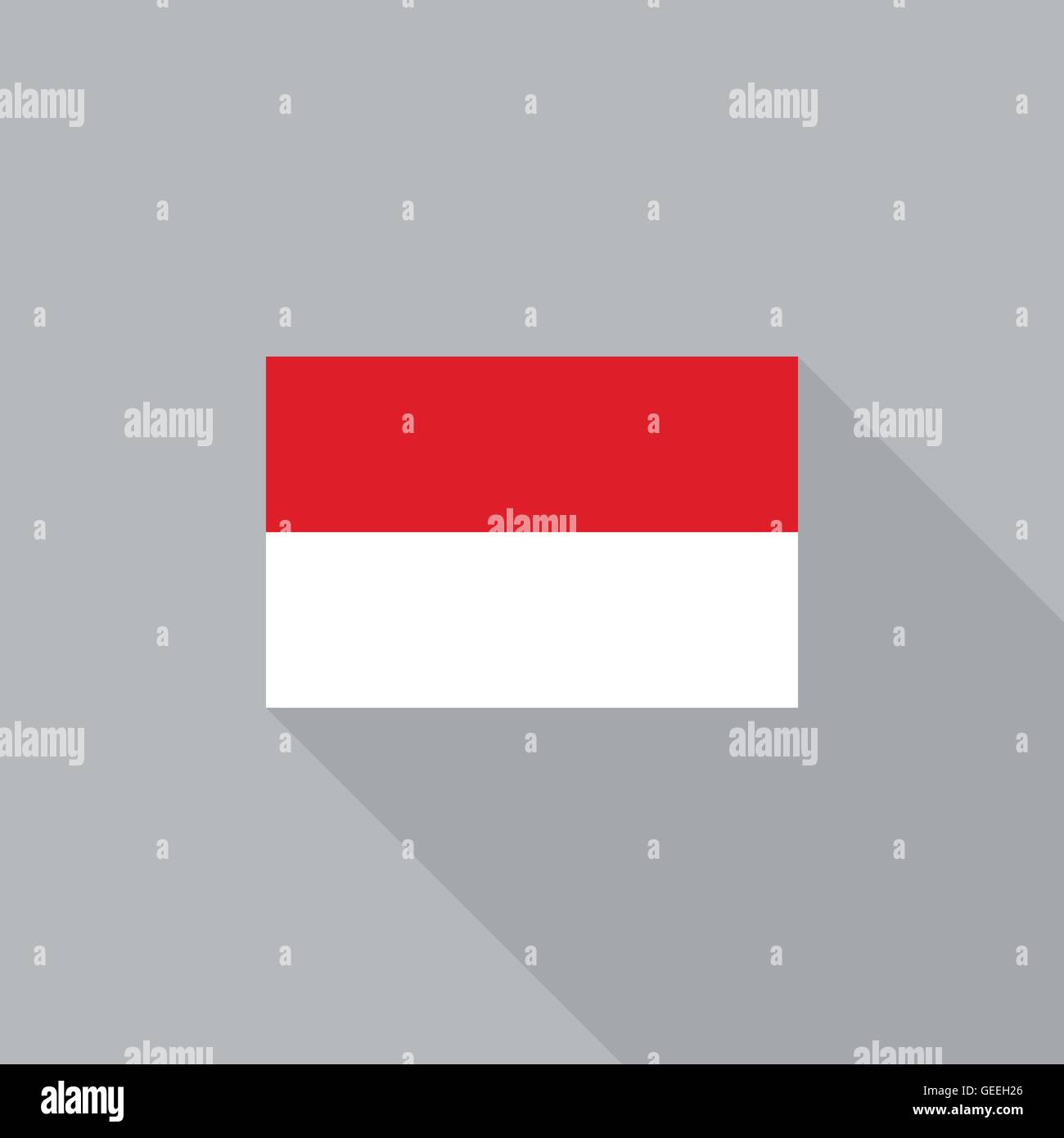 Bandiera dell'Indonesia design piatto illustrazione vettoriale Illustrazione Vettoriale Bandiera dell'Indonesia design piatto illustrazione vettoriale Illustrazione Vettoriale