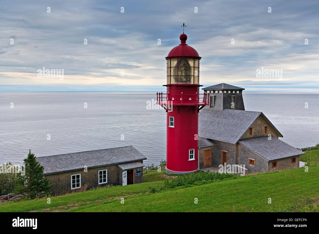 Geografia / viaggi, Canada, Québec, punto-a- la-Renommee faro, Historic Site, Land's End, Gaspesie, Penisola Gaspesie, Highway 132, golfo di St Lawrence, Quebec, la maggior parte dei percorsi faro nel mondo. Foto Stock