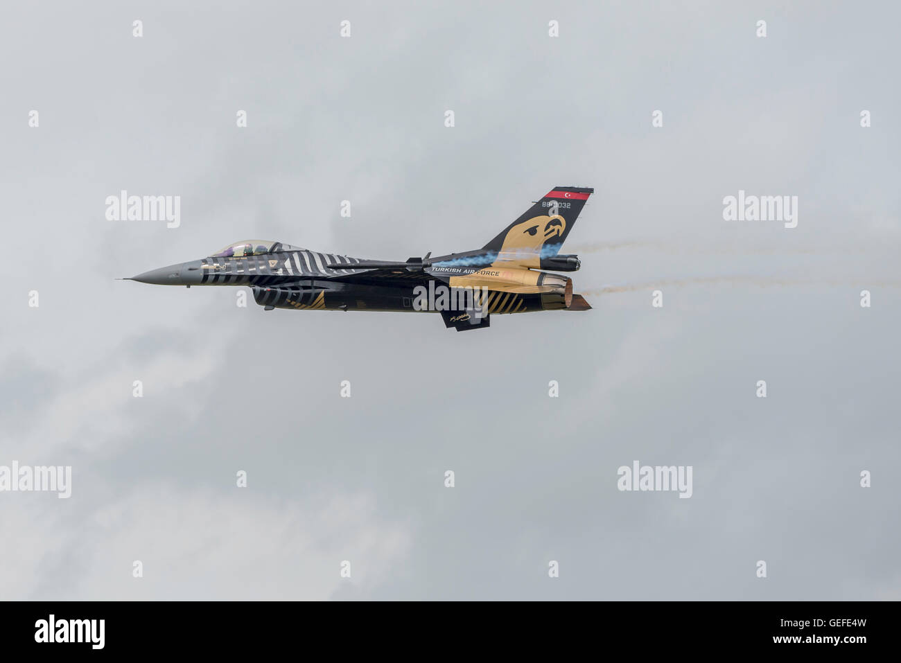 LM F-16 Fighting Falcon Turkish Air force RIAT Fairford Inghilterra UK Air show Foto Stock