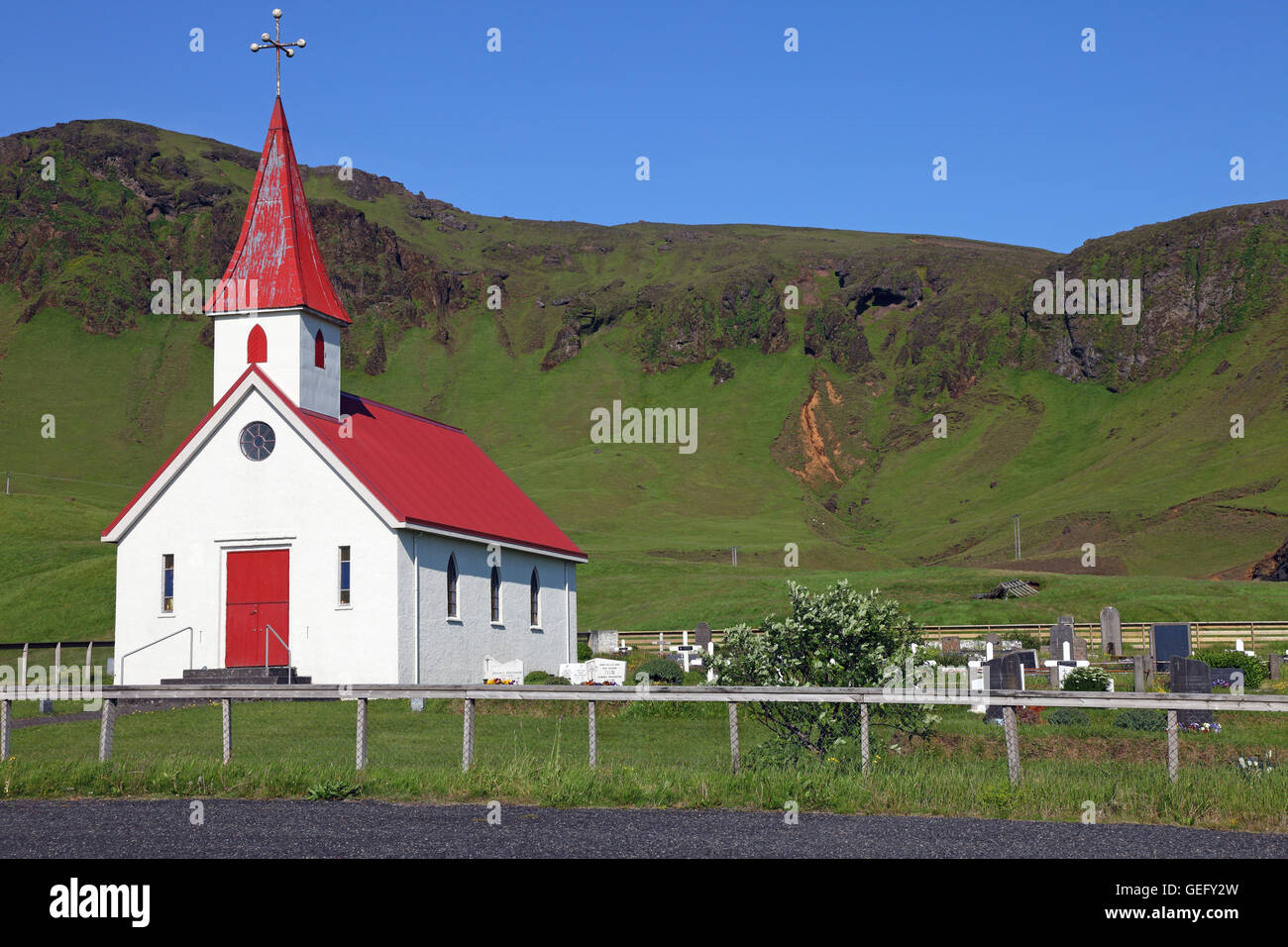 Reyniskirkja, Sudurland, Islanda Foto Stock