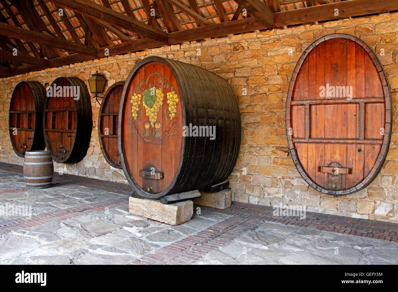 Itinerario dei vini tedeschi gateway, Schweigen-Rechtenbach Foto Stock