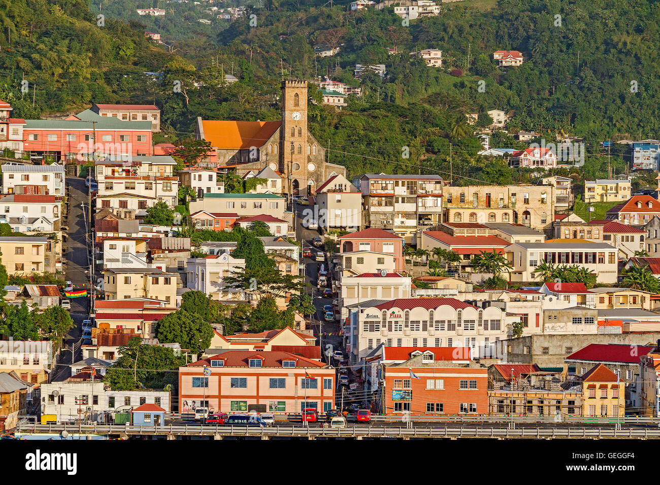 Di San Giorgio e dal mare Grenada West Indies Foto Stock