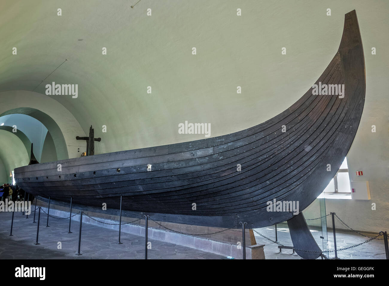 Longboat Museo della Nave Vichinga Oslo Norvegia Foto Stock